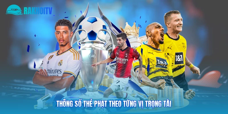 Thông số thẻ phạt theo từng vị trọng tài